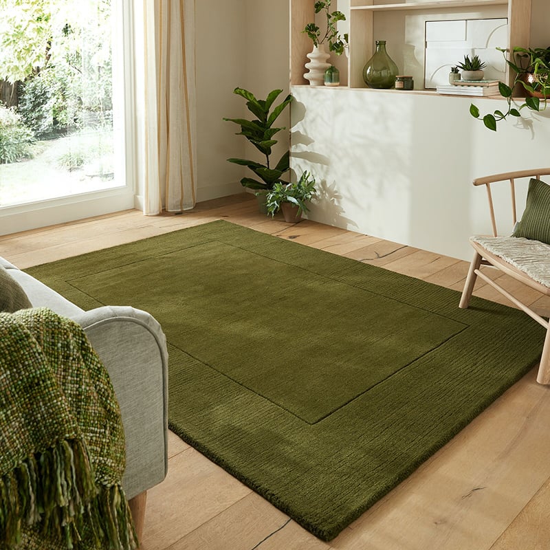 Solid floor rug - Tuscano Olive Green
