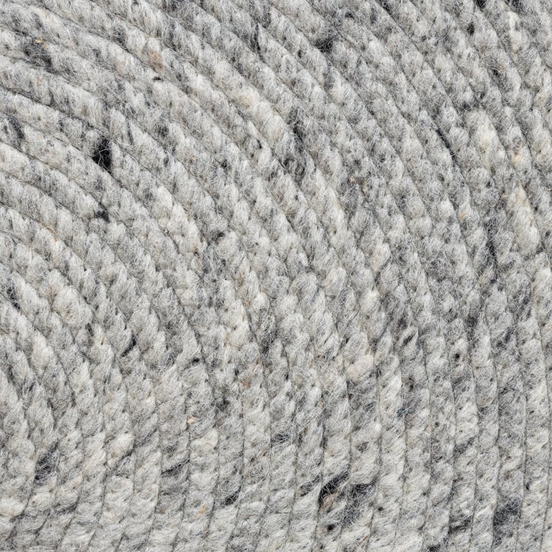Round Wool Rug - Wise Grey/White