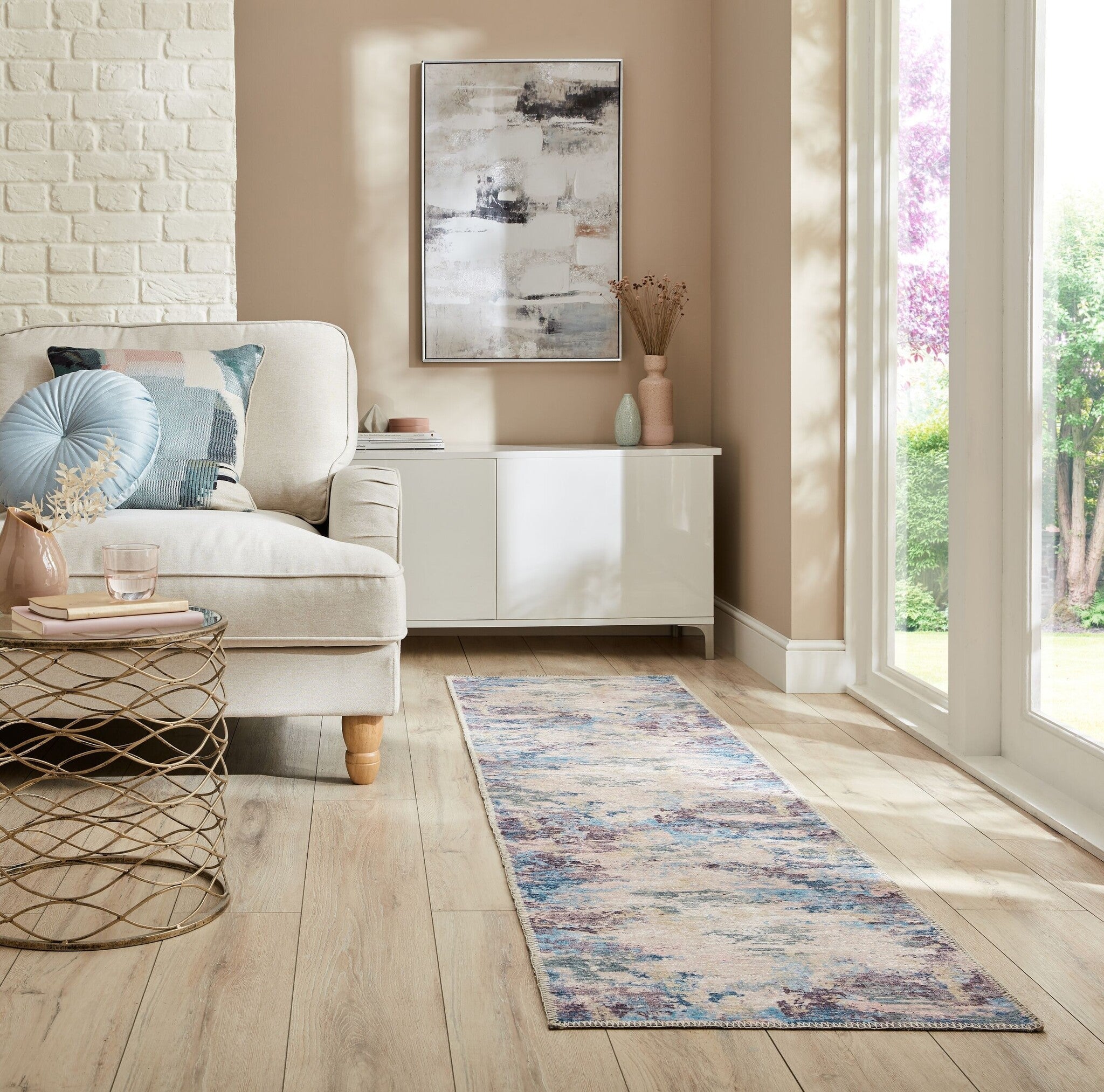 Washable hallway runner - Reido Abstract Multicolor