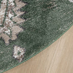 Round berber rug - Blend Aztec Green