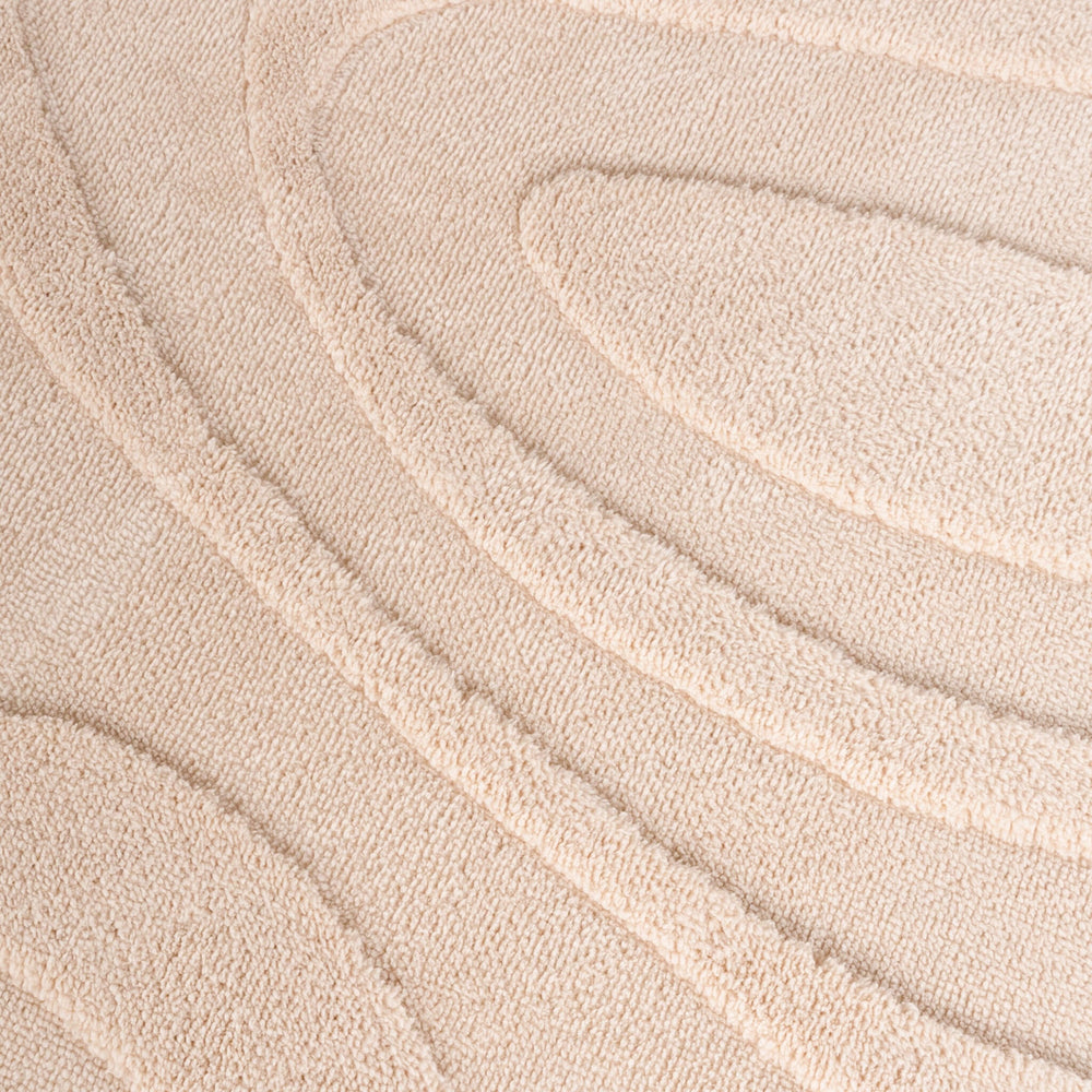 Round Scandinavian Rug - Charm Shapes Beige