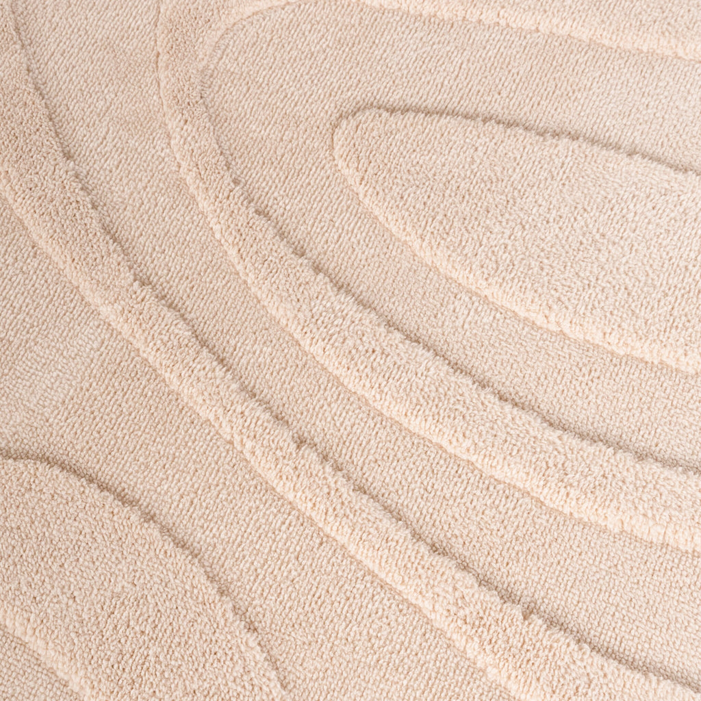 Round Scandinavian Rug - Charm Shapes Beige