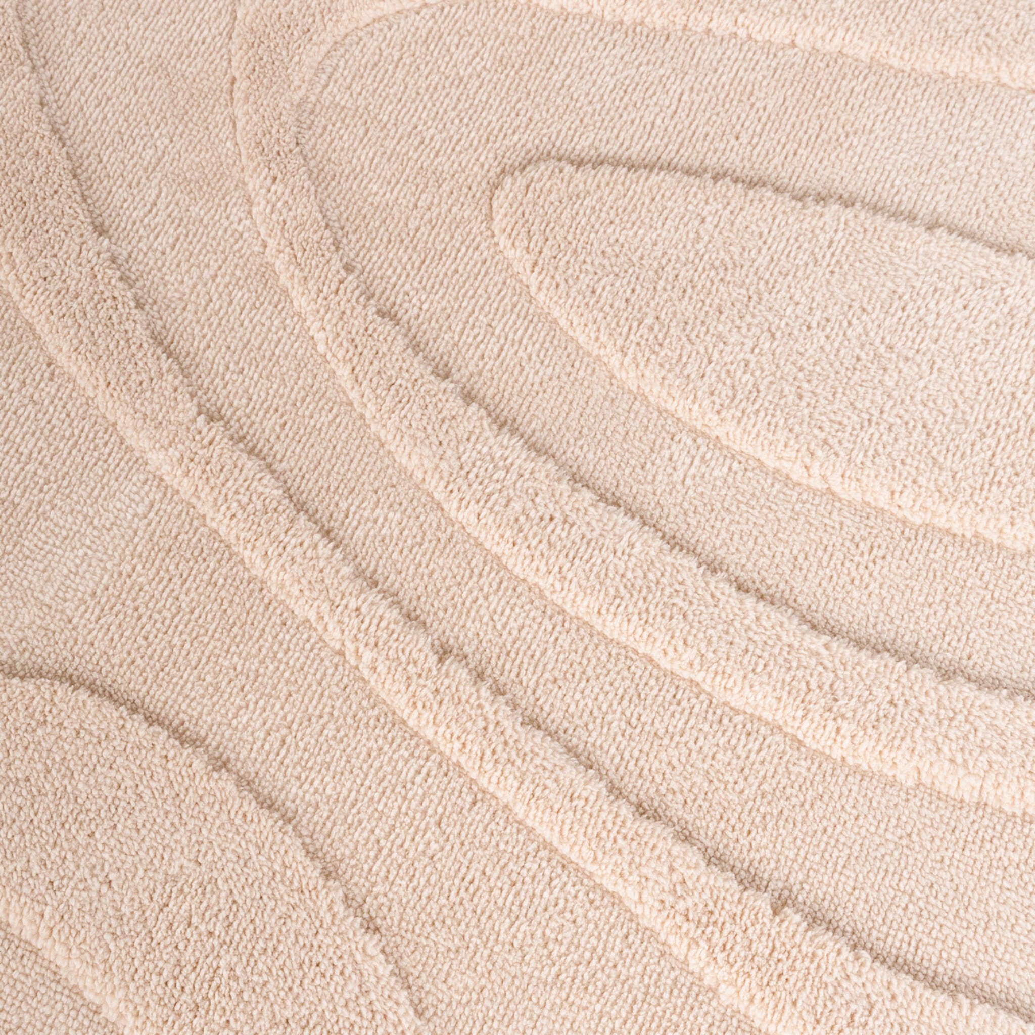 Round Scandinavian Rug - Charm Shapes Beige