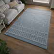 Geometric floor rug - Polo Robyn Blue
