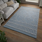 Geometric floor rug - Polo Robyn Blue