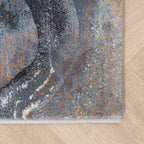 Abstract Rug - Xavier Wave Blue/Grey