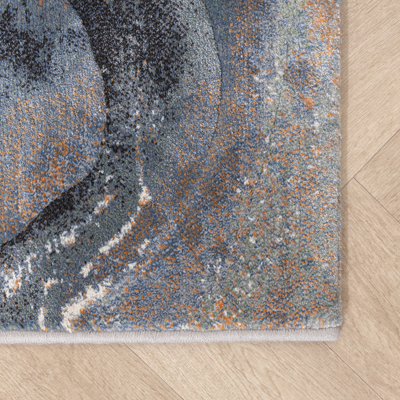 Abstract Rug - Xavier Wave Blue/Grey