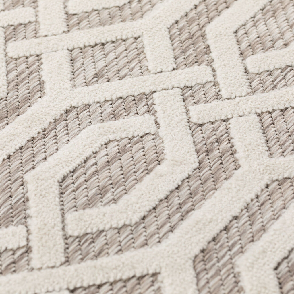 Balcony Rug - Piatto Mataro Cream/White
