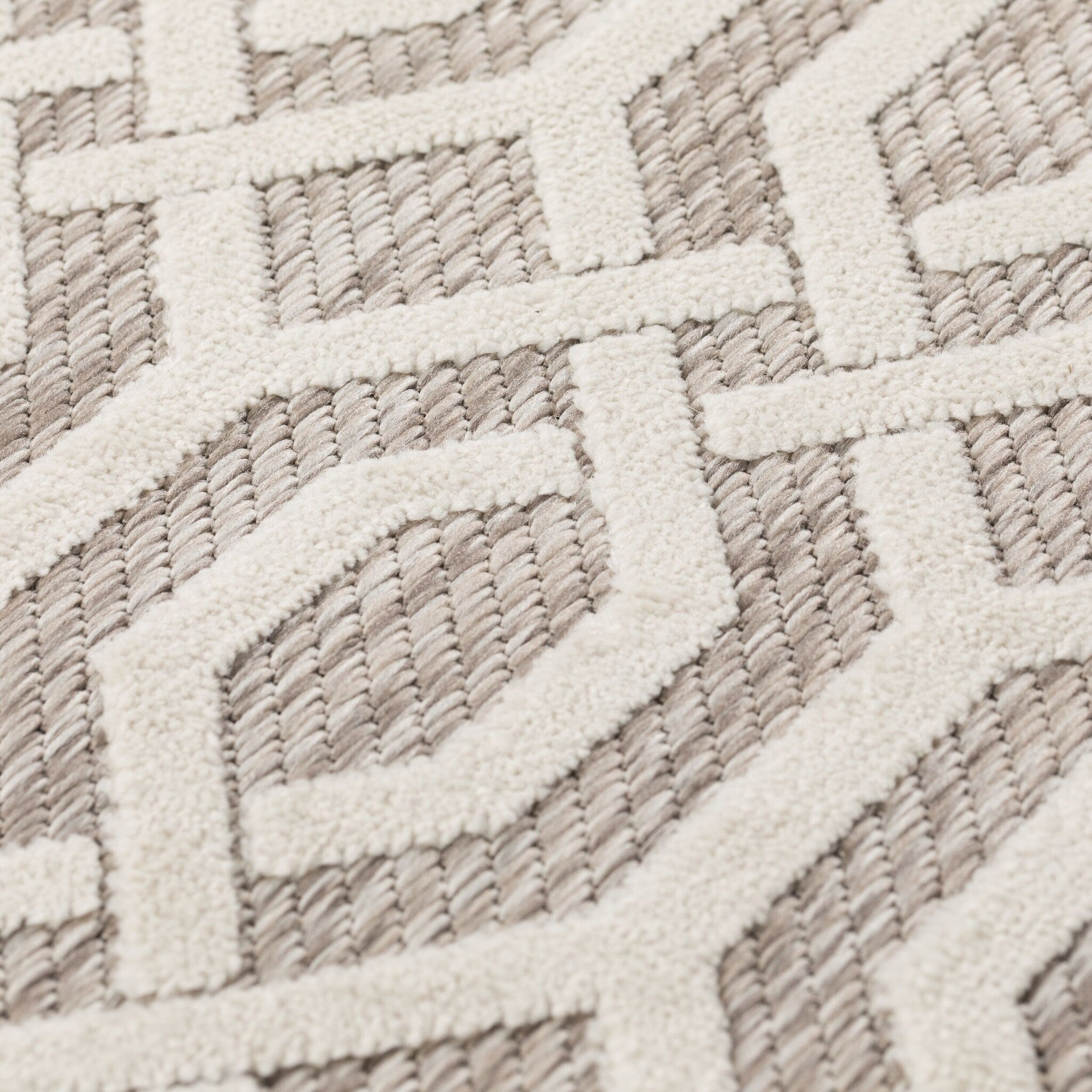 Balcony Rug - Piatto Mataro Cream/White
