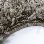 Round High-pile Rug - Edge Taupe