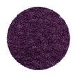 Round High-Pile Floor Rug - Fuzzy Purple