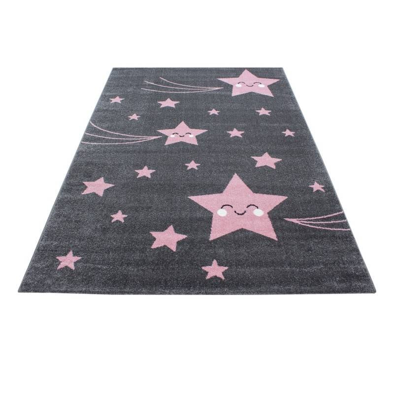 Children's floor rug - Anna Stars Pink