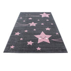 Children's floor rug - Anna Stars Pink