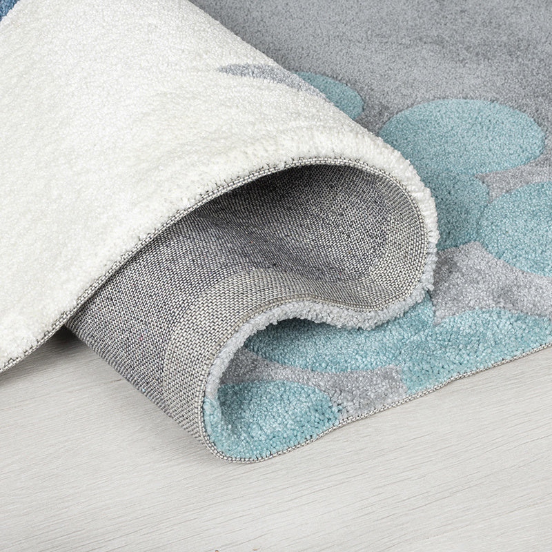 Floral Floor Rug - Zeso Floral Blue/Grey