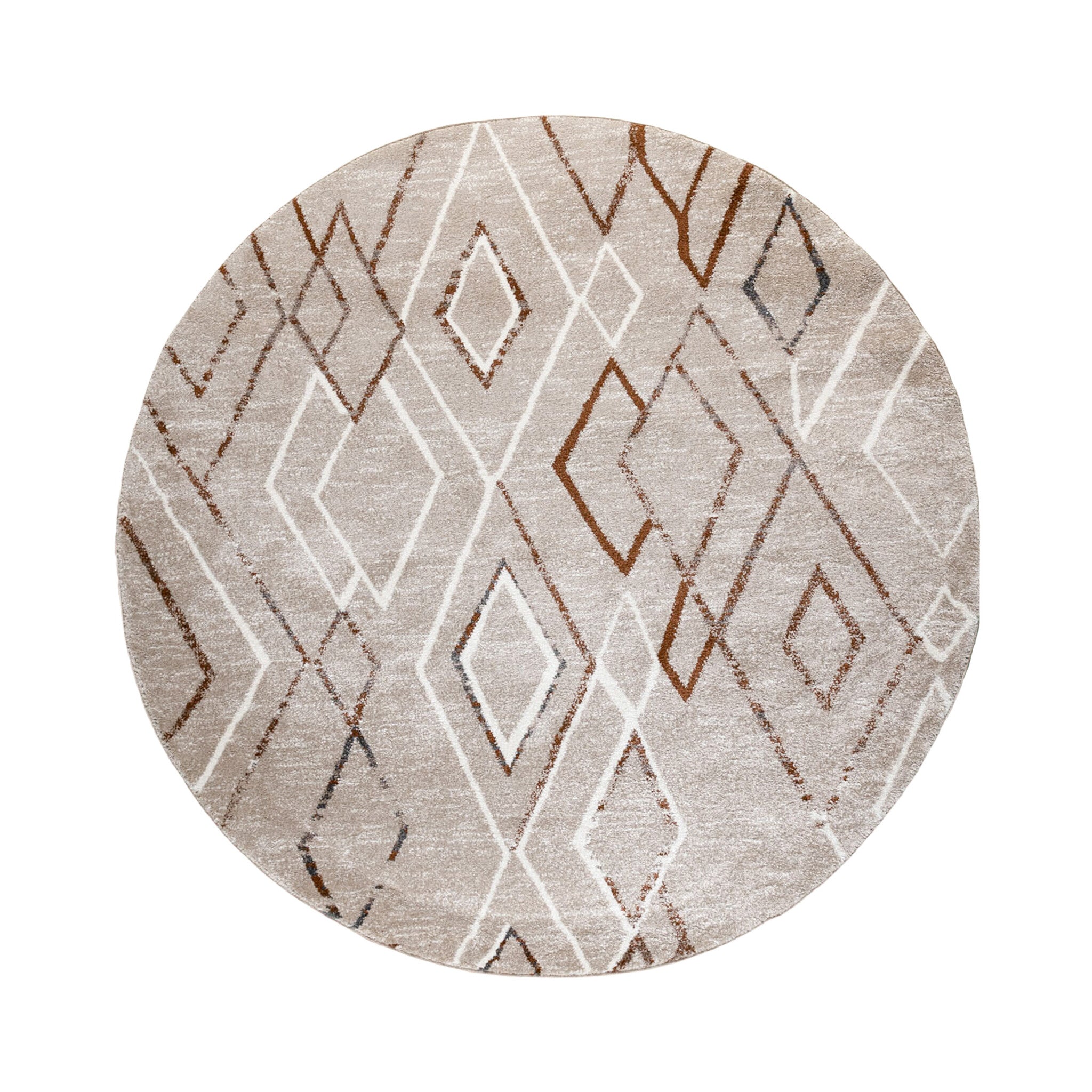 Berber rug round - Blend Diamond Beige