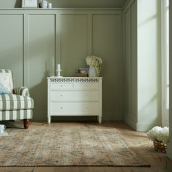 Jute floor rug - Amilio Floral Natural
