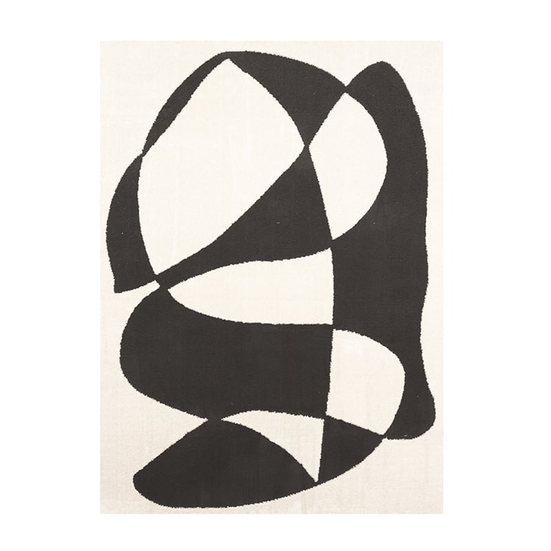 Japandi Rug - Yori Abstract Cream/Black