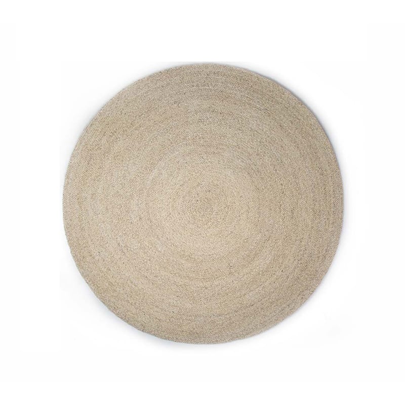 Round wool floor rug - Bellano ST White 815
