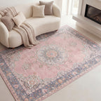 Vintage Rug - Lily Medallion Pink