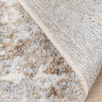 Round washable rug - Misha Grunge Cream/Brown
