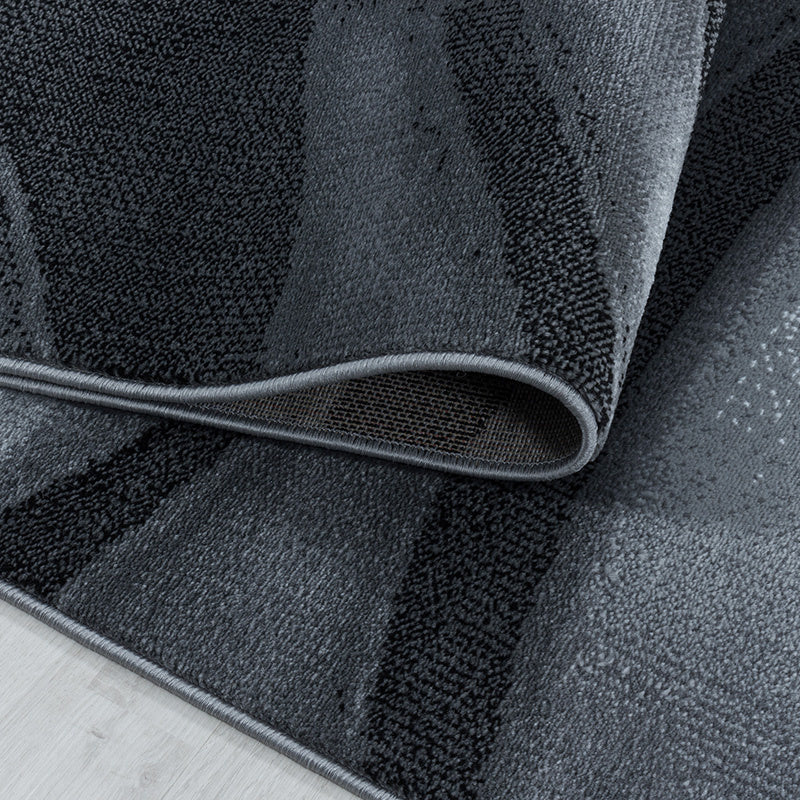 Modern Floor Rug - Streaky Current Black/Gray