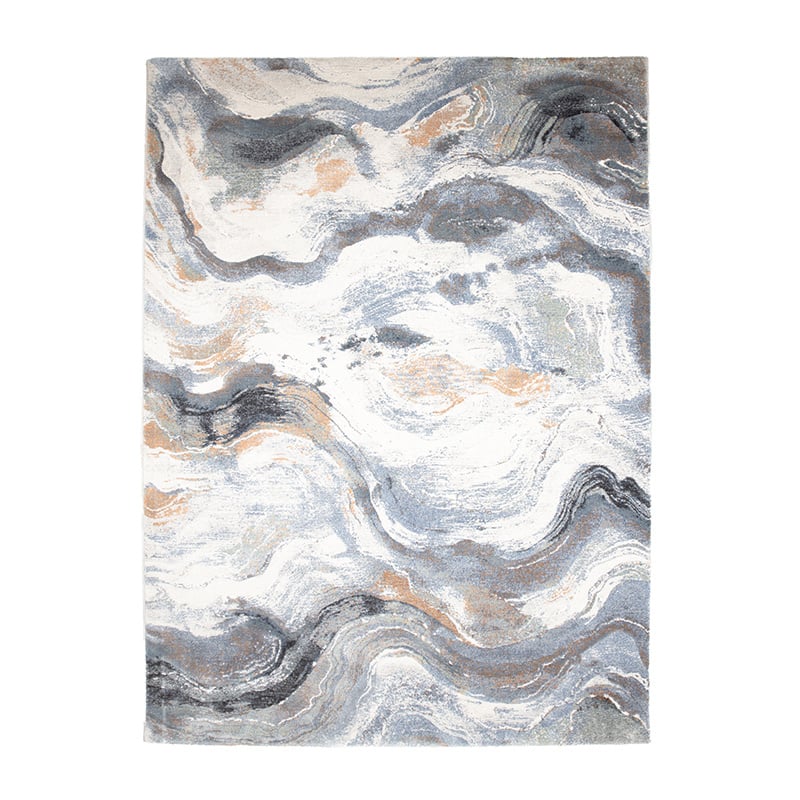 Abstract Rug - Xavier Wave Blue/Grey