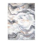 Abstract Rug - Xavier Wave Blue/Grey
