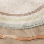 Oval washable children's rug - Milo Green