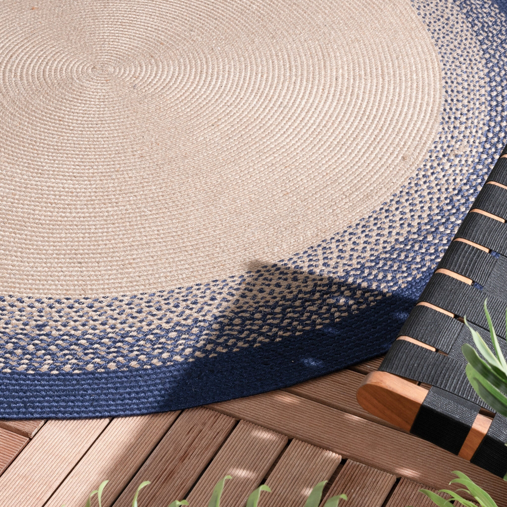 Round Indoor Outdoor Rug - Florence Blue