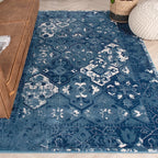 Vintage Rug - Deep Tile  Blue