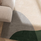 Wool Abstract Rug - Clarice Olive Green/Mint