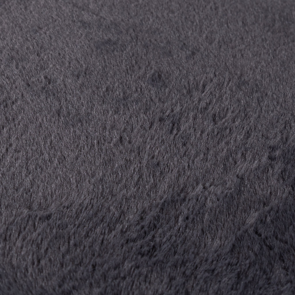 Round Low-Pile Rug - Cozy Anthracite