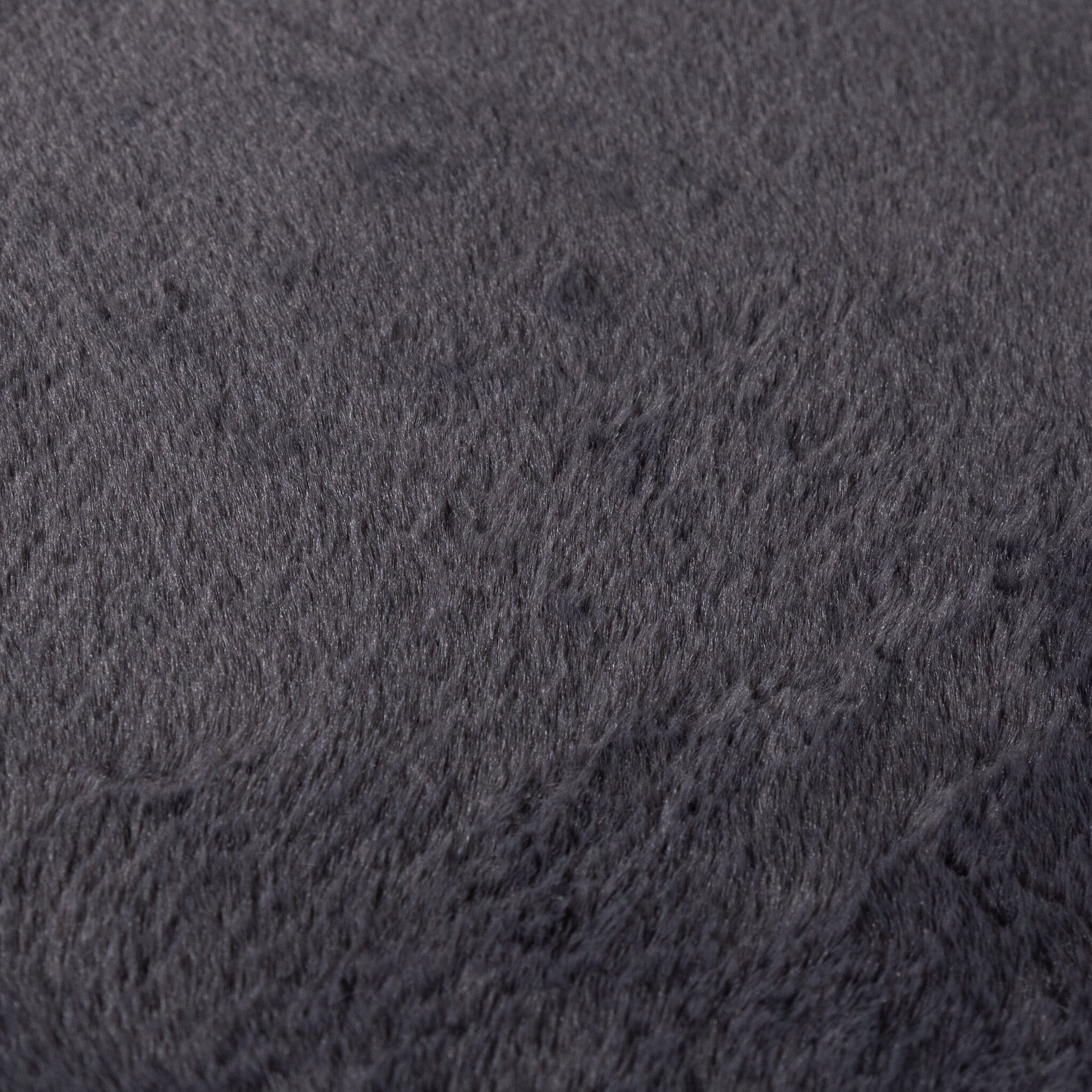 Round Low-Pile Rug - Cozy Anthracite