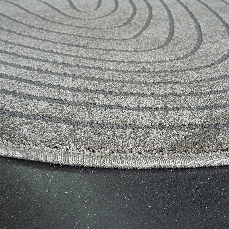 Organic floor rug - Vince 7131 Dark Grey