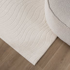 Scandinavian Rug - Charm Waves White