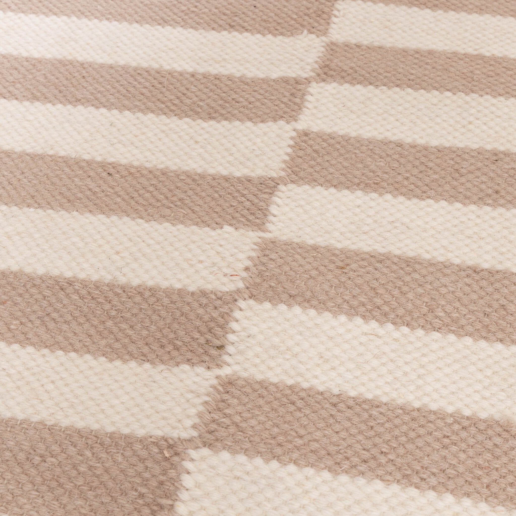 Striped Modern Rug - Dazzle Blocks Beige/White