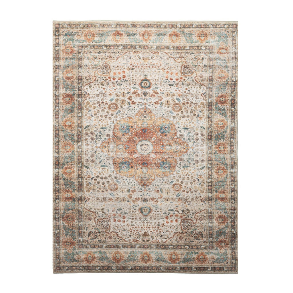 Indoor Outdoor Rug - Kairo Medallion Cream/Multicolour