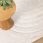 Soft High Pile Rug - Carvy Curves Cream
