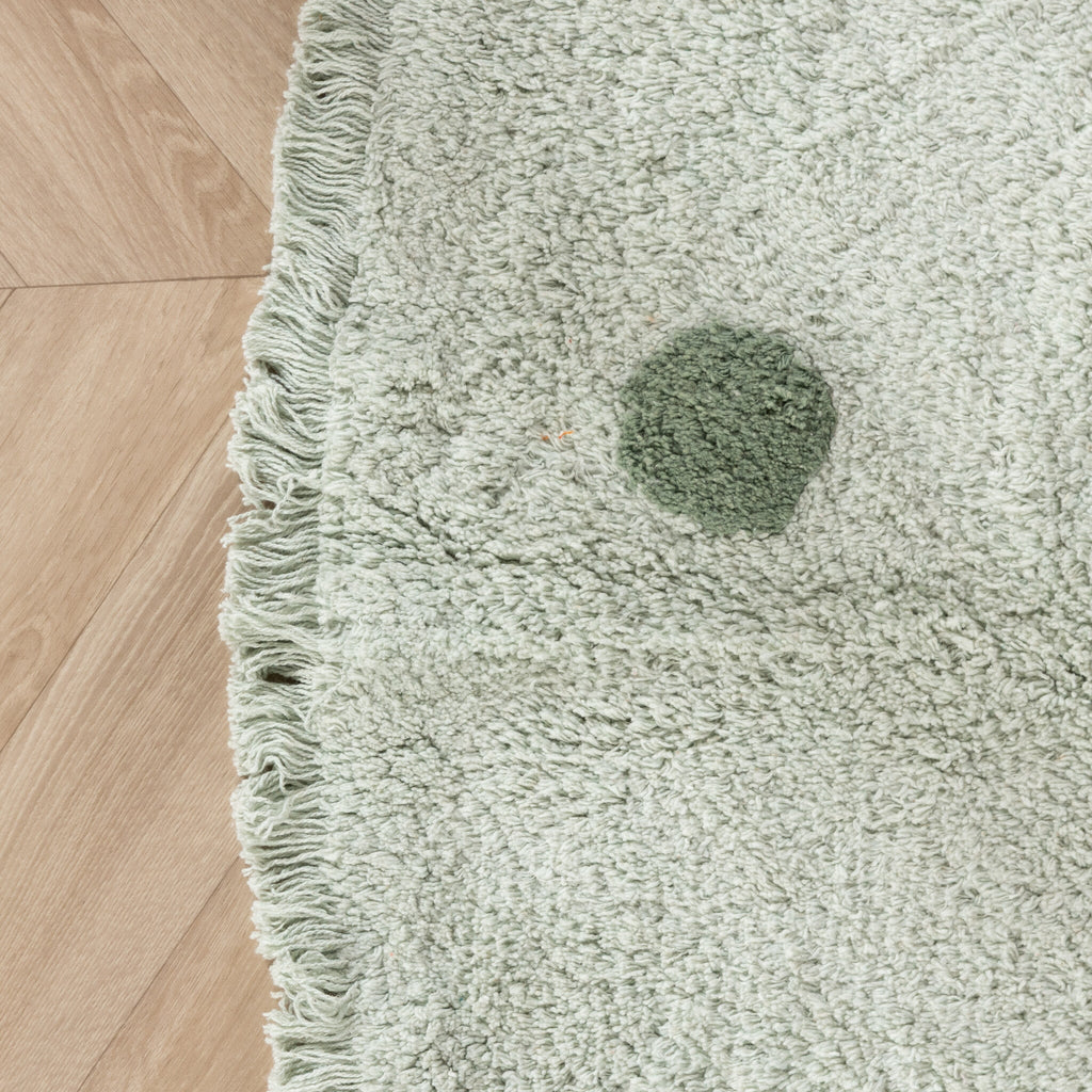 Round Kids' Room Rug – Lou Dots Green