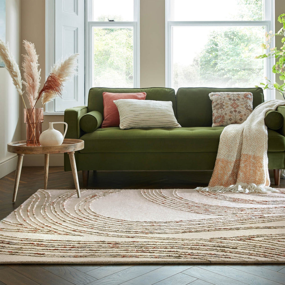 Abstract floor rug - Maceo Swirl Cream/Multi
