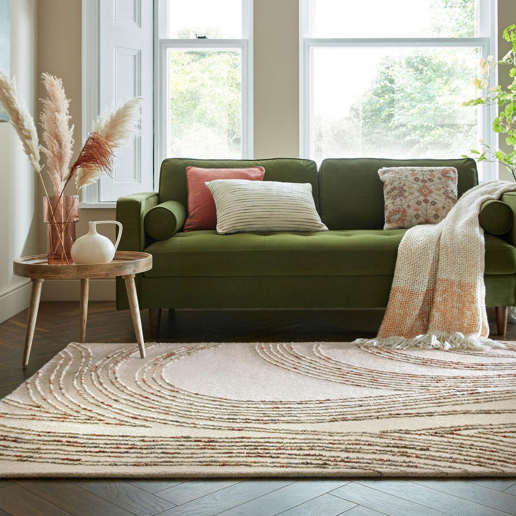 Abstract floor rug - Maceo Swirl Cream/Multi