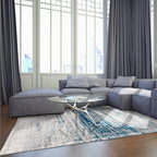 Vintage floor rug - Mad Men Bronx Azurite 8421