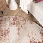 Round Abstract Rug – Candice Pink