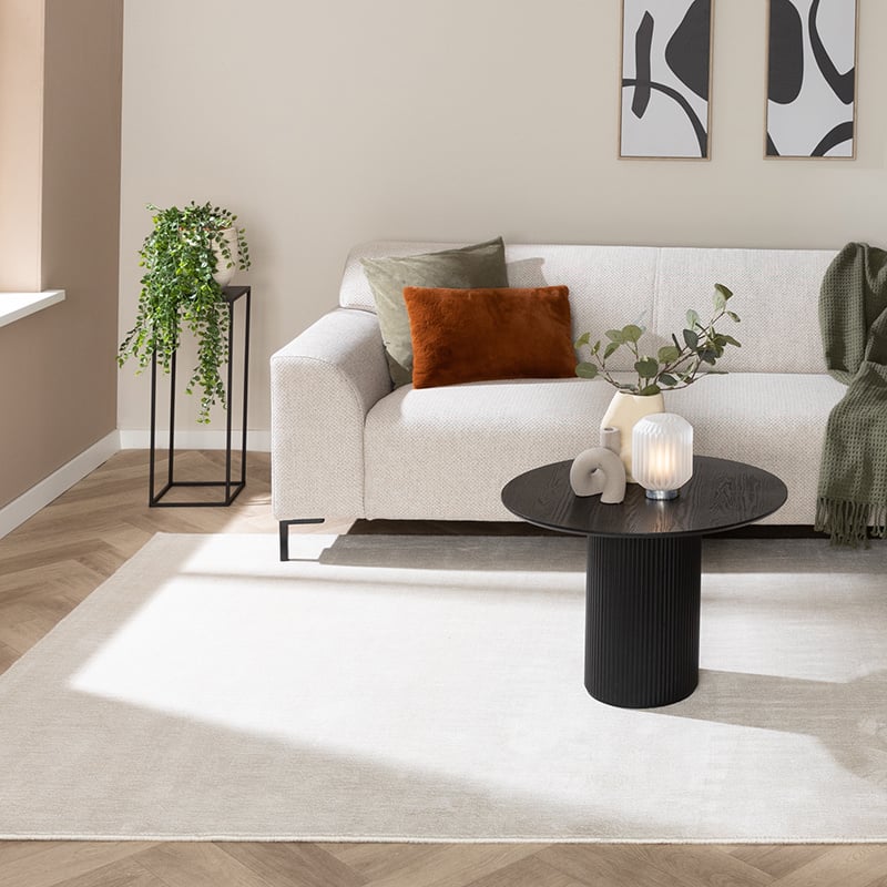 Viscose Rug - Jean Cream/White