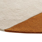 Round Wool Area Rug - Organix Gold/Cream 510