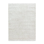 High-pile floor rug - Blushy Cream/White