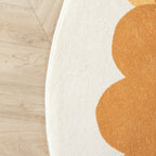 Round Washable Children’s Play Rug – Sammy Lion Brown