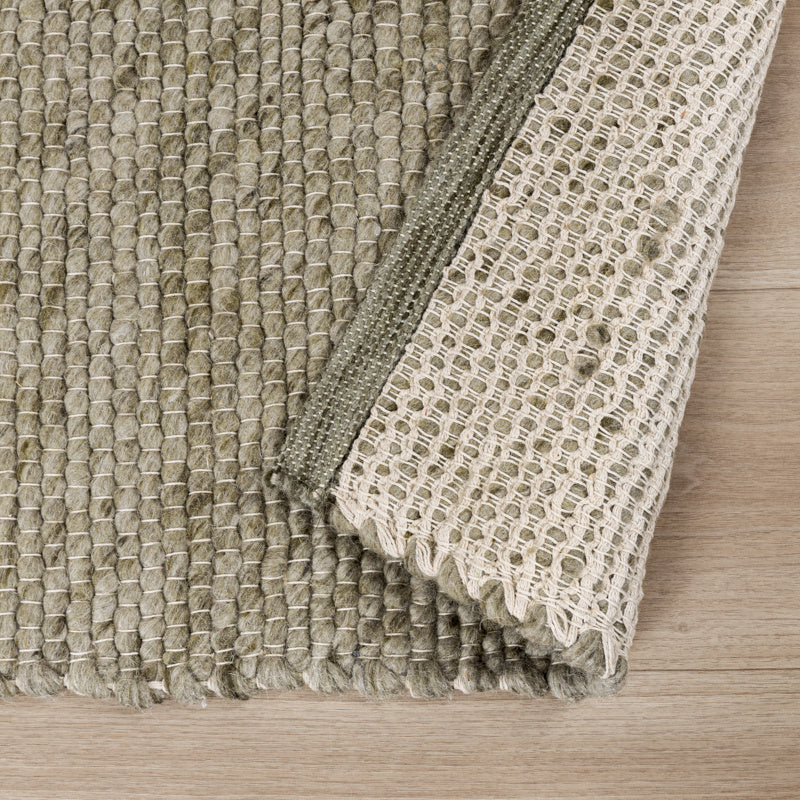 Wool Rug - Feline Olive Green/Blended