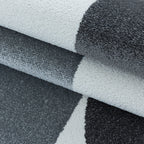 Retro floor rug - Stencil Forms Anthracite/Grey