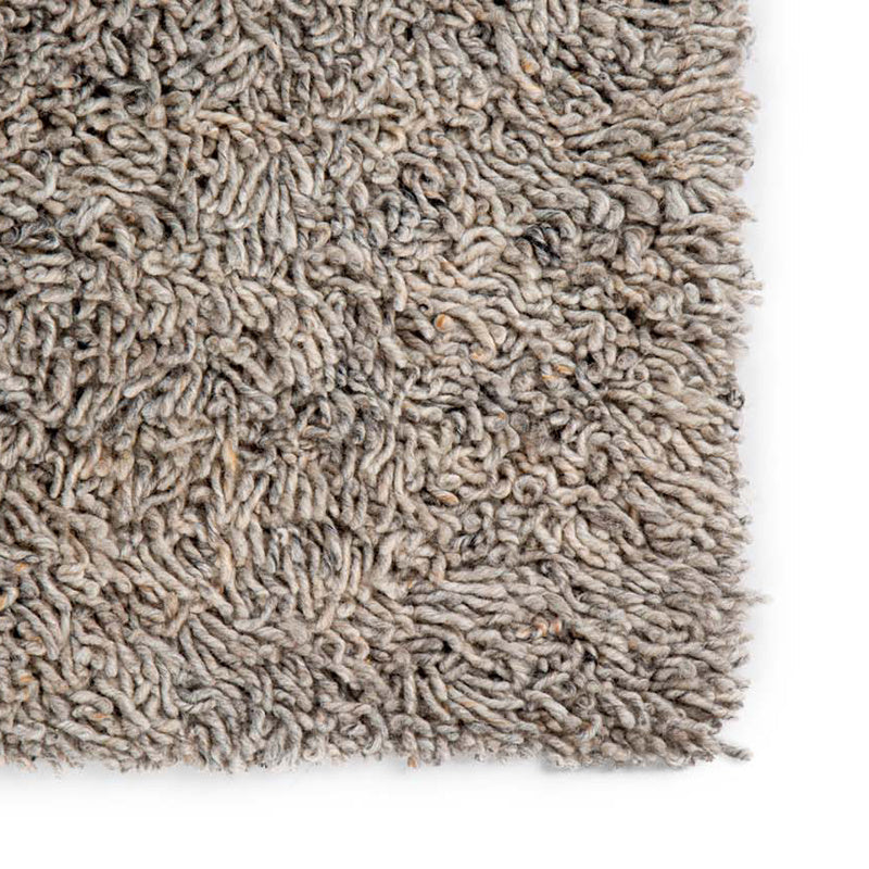 Wool floor rug - Berbero Lungo Light Grey 834